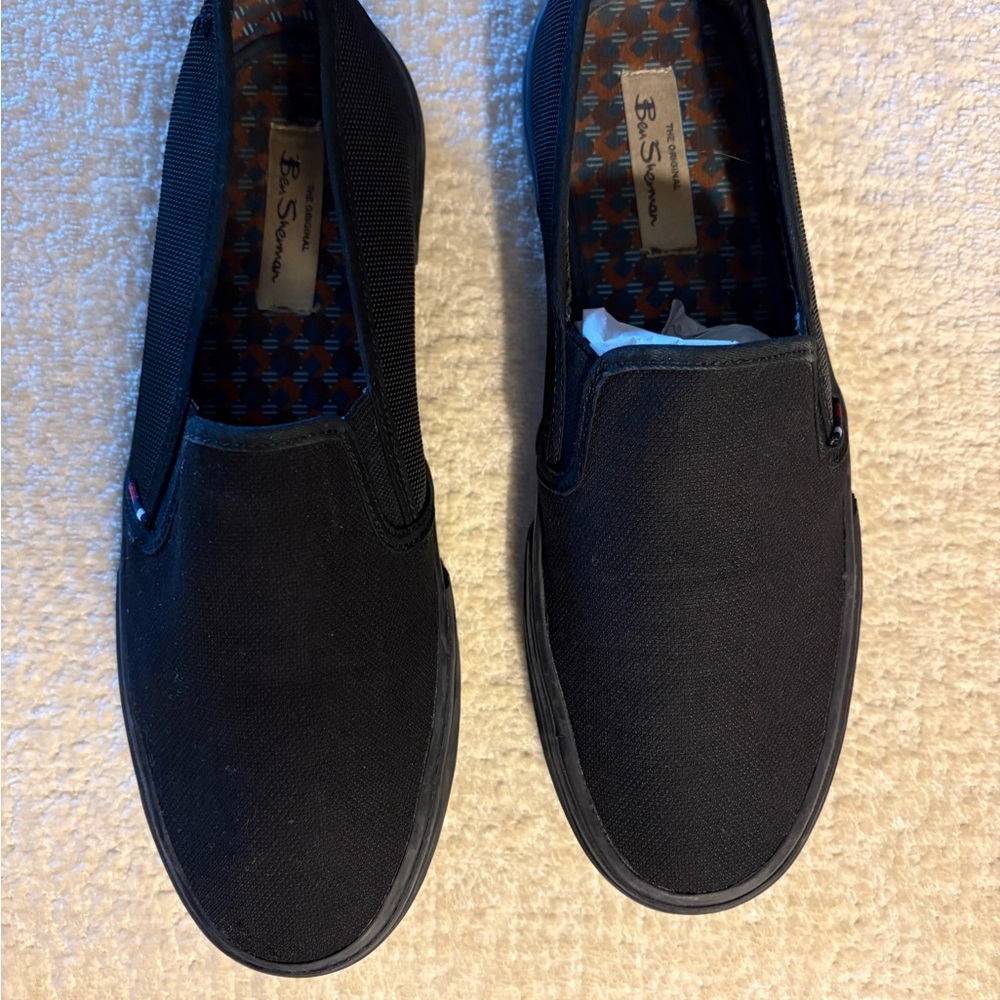 Slip-On Black Canvas Shoes for Men